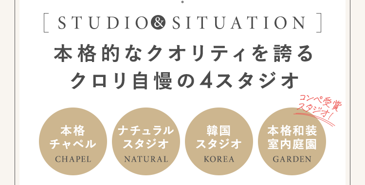 本格的なクオリティを誇るクロリ自慢の4スタジオ