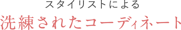 スタイリストによる洗練されたコーディネート