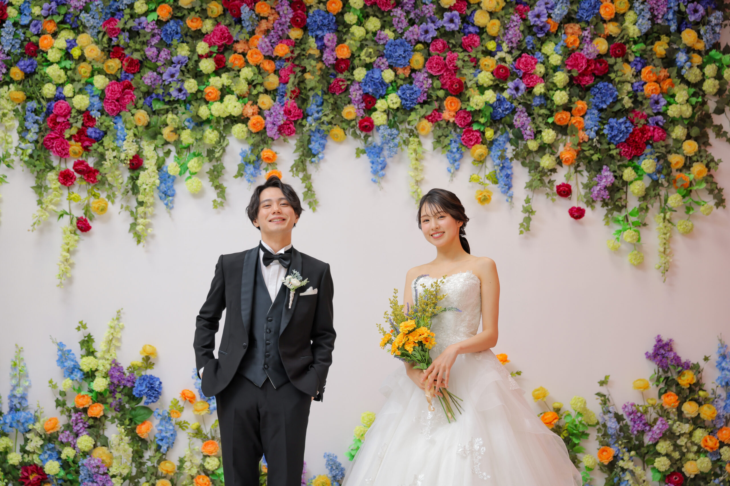 カラフルフラワー,フォトウエディング,前撮り